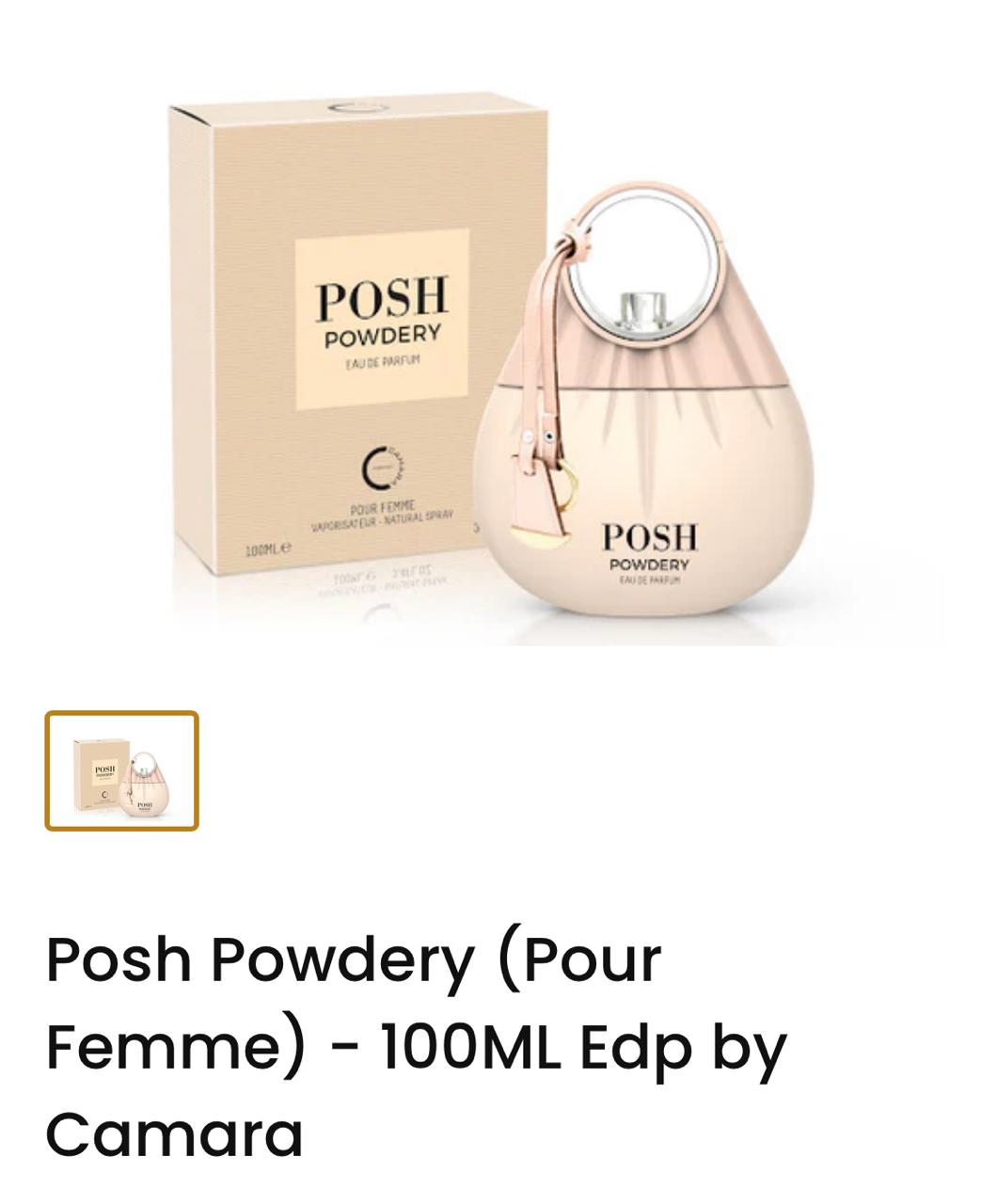 POSH POWDERY  100 ML EDP BY CAMARA